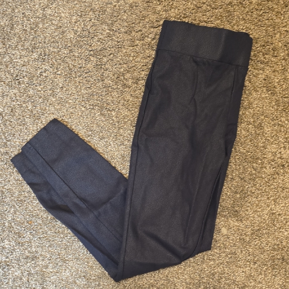 LOFT Textured Blue Leggings